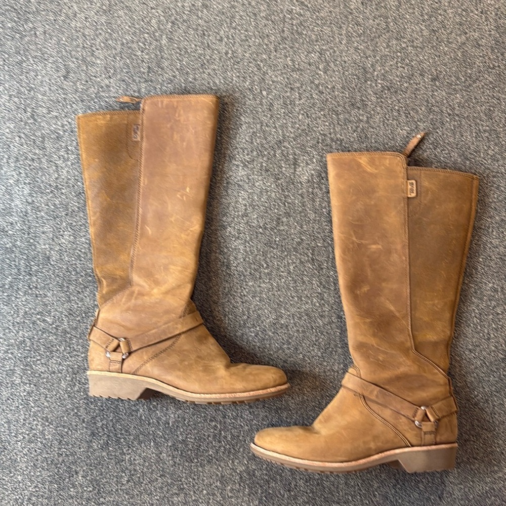 Teva Brown Over-the-Knee Leather Boots